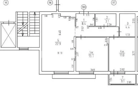2-комнатная квартира: Гурьевск, Лазурная улица, 18 (63.5 м)