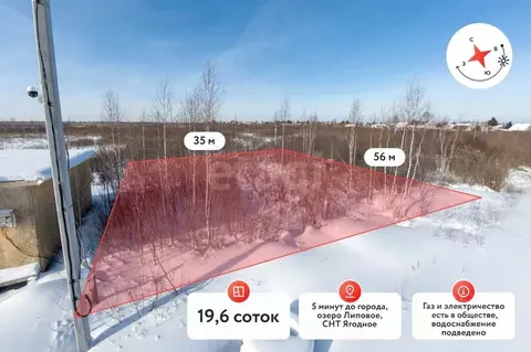 Участок в Тюменская область, Тюмень Ягодное СНТ, ул. Ягодная, 263 ...