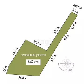 Участок в посёлок Андреевский, Школьная улица (8.62 м)
