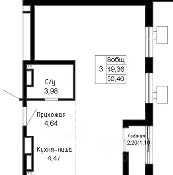 3-к кв. Приморский край, Артем  (49.36 м)