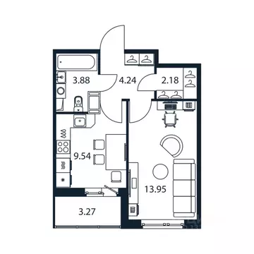 1-к кв. Ленинградская область, Мурино Всеволожский район, ул. ...