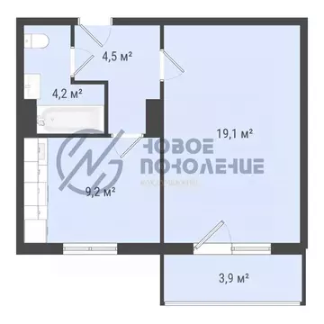 1-к кв. Омская область, Омск проезд 4-й Амурский, 15 (37.0 м)