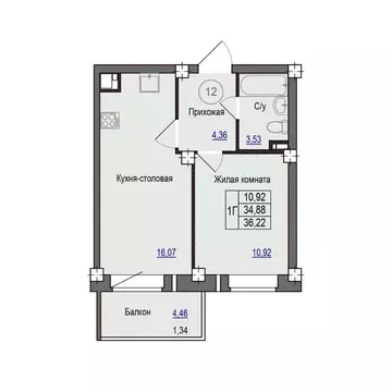 1-к кв. Псковская область, Псковский район, Завеличенская волость, д. ...