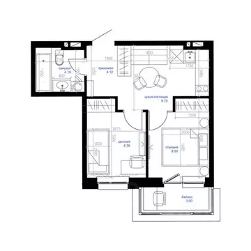 1-к кв. Приморский край, Владивосток Сердце квартала жилой комплекс ...