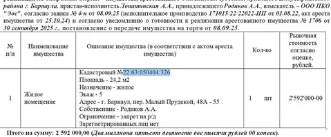 Свободной планировки кв. Алтайский край, Барнаул пер. Малый Прудской, ...