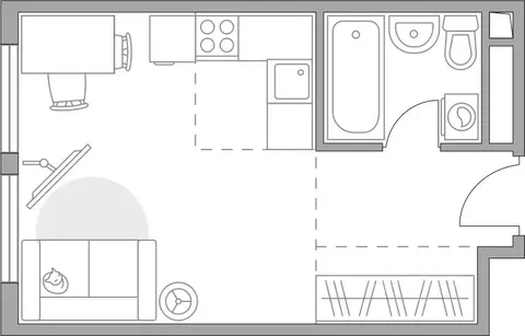 2-к кв. Москва Билак Коломенское жилой комплекс (36.76 м)