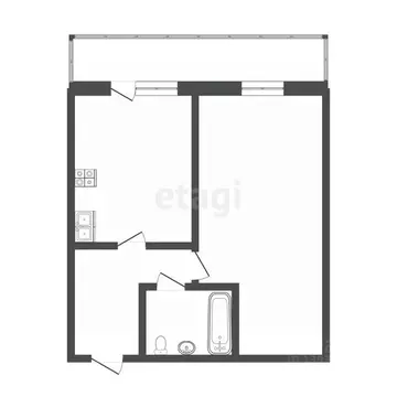 1-к кв. Тюменская область, Тюмень Мелиораторов мкр, ул. Мелиораторов, ...
