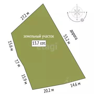 Участок в Тюменская область, Тюменский муниципальный округ, с. Каменка ...