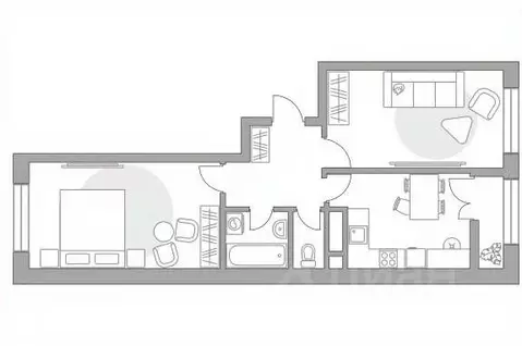 2-к кв. Московская область, Балашиха ул. Яганова, 3 (54.63 м)