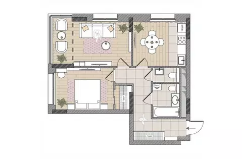 2-к кв. Кировская область, Киров Мелькомбинатовский проезд, 3 (59.0 м)