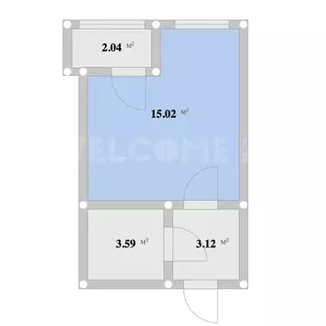Квартира-студия: Кудрово, проспект Строителей, 5 (22.3 м)