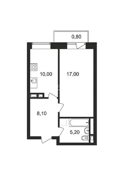 Продается 1-комнатная квартира