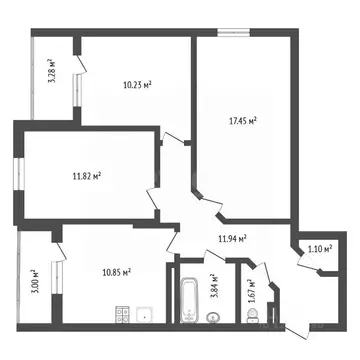 3-к кв. Воронежская область, Воронеж ул. Независимости, 78Бк2 (72.0 м)