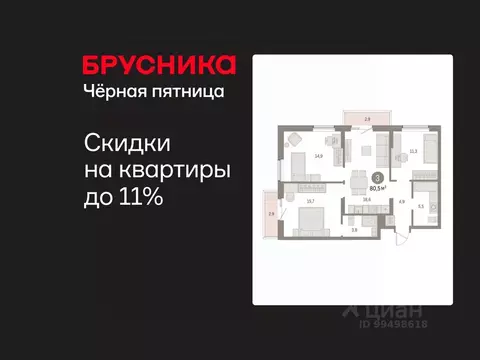 3-к кв. Курганская область, Курган Центральный жилрайон, Дом Кино ...