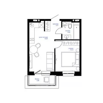 1-к кв. Приморский край, Владивосток Сердце квартала жилой комплекс ...