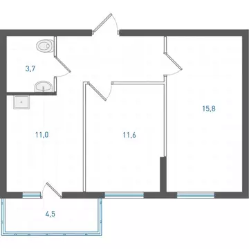 2-комнатная квартира: Екатеринбург, улица Учителей, 33 (49.8 м)