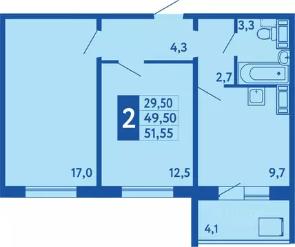 2-к кв. Башкортостан, Уфа Дема жилрайон, Новая Дема жилой комплекс ...