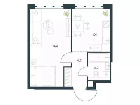 1-к кв. Москва Южнопортовая ул., 28АС17 (36.3 м)
