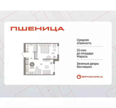 1-к кв. Новосибирская область, Новосибирский район, Краснообск рп ...