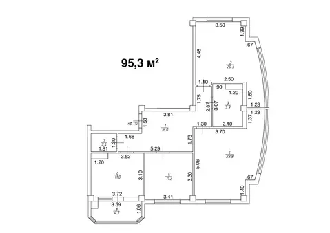3-комнатная квартира: Ессентуки, улица Шмидта, 80/2с (95.3 м)