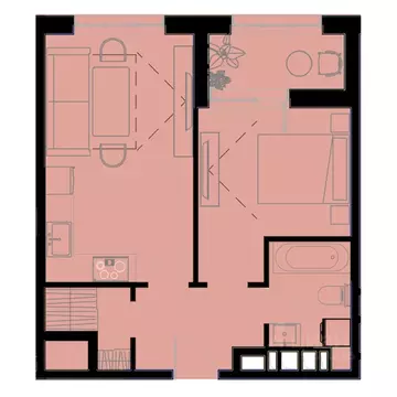 1-к кв. Приморский край, Уссурийск Кленовый парк жилой комплекс (43.3 ...