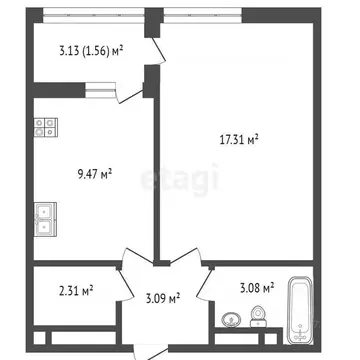 1-к кв. Крым, Симферополь просп. Александра Суворова (38.5 м)