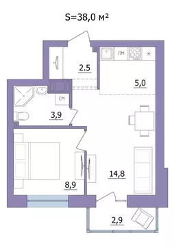 2-к кв. Карелия, Петрозаводск Перевалка-2 мкр,  (38.0 м)