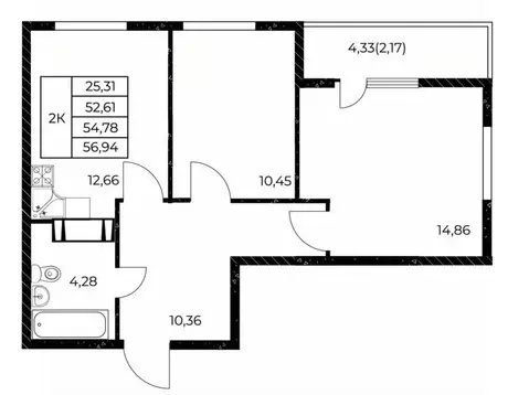 2-к кв. Ростовская область, Ростов-на-Дону Звезда Столицы 2 жилой ...