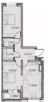2-к кв. Иркутская область, Иркутск Иркутск-2 мкр, Зенит жилой комплекс ...
