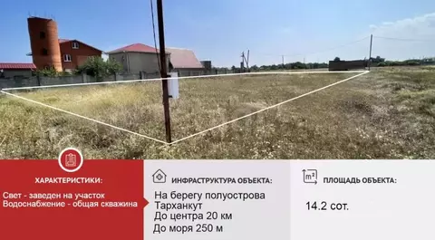 Участок в Крым, Черноморский район, Окуневское с/пос, с. Марьино  ...