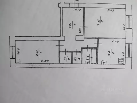 2-к кв. Башкортостан, Уфа ул. Конституции, 13 (60.0 м)