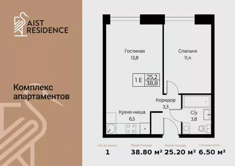 2-к кв. Москва ул. Наметкина, 10Д (38.8 м)
