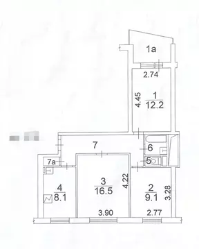Комната Москва Чертановская ул., 24К2 (16.5 м)