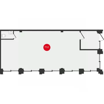 Офис в Новосибирская область, Новосибирск Первомайская ул., 43 (77 м)