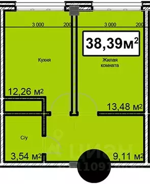 1-к кв. Ставропольский край, Ессентуки ул. Благодатная, 24 (38.39 м)