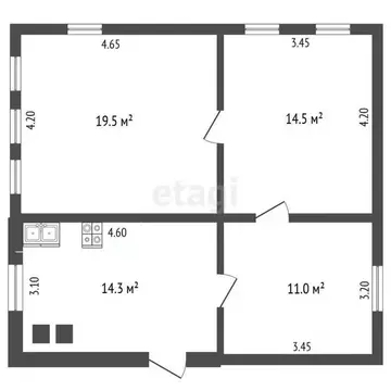 Дом в Мордовия, Саранск городской округ, с. Куликовка ул. Крупской, 38 ...