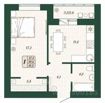 1-к кв. Самарская область, Волжский район, Смышляевка городское ...