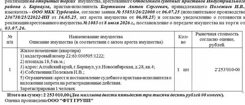 Свободной планировки кв. Алтайский край, Барнаул ул. Новосибирская, 28 ...
