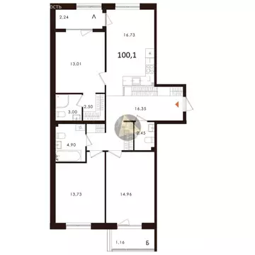 3-комнатная квартира: Сестрорецк, Авиационная улица, 5к1 (100.1 м)