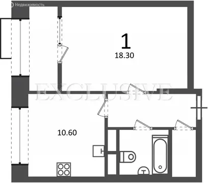 1-комнатная квартира: Москва, Клинская улица, 2А (39.7 м)