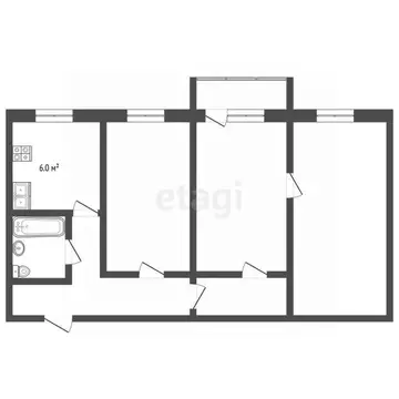 3-к кв. Псковская область, Печоры Заводская ул., 1Б (56.2 м)
