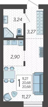 Студия Краснодарский край, Сочи Бытха мкр, ул. Ясногорская, 16/2к9 ...