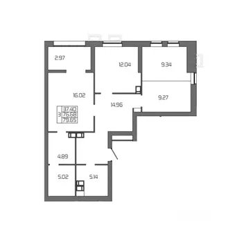 3-к кв. Волгоградская область, Волгоград Селена жилой комплекс (79.65 ...