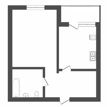 1-комнатная квартира: Тюмень, улица Газовиков, 71 (36 м)