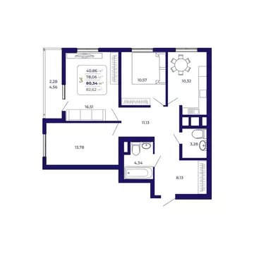 3-к кв. Башкортостан, Уфа Затон-Восточный жилрайон, Паруса жилой ...