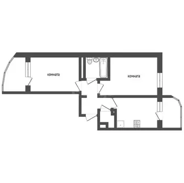 2-комнатная квартира: Люберцы, улица Льва Толстого, 19 (52 м)