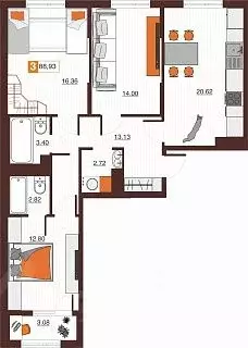 3-к кв. Оренбургская область, Оренбург Северный жилрайон, Фамильные ...