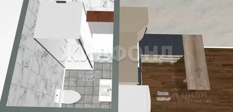 1-к кв. Новосибирская область, Новосибирск ул. Ватутина, 4 (18.5 м)