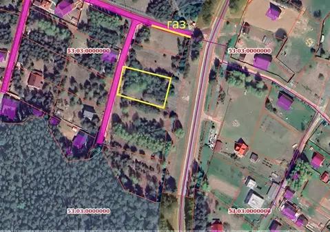 Участок в Новгородская область, Валдайский район, Рощинское с/пос, д. ...