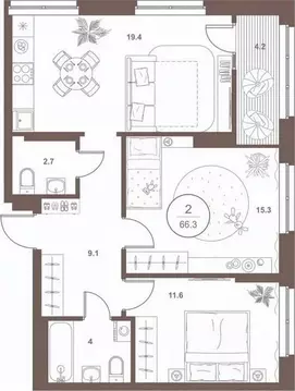 2-к кв. Пензенская область, Пенза Арбеково жилрайон, Дальнее Арбеково ...